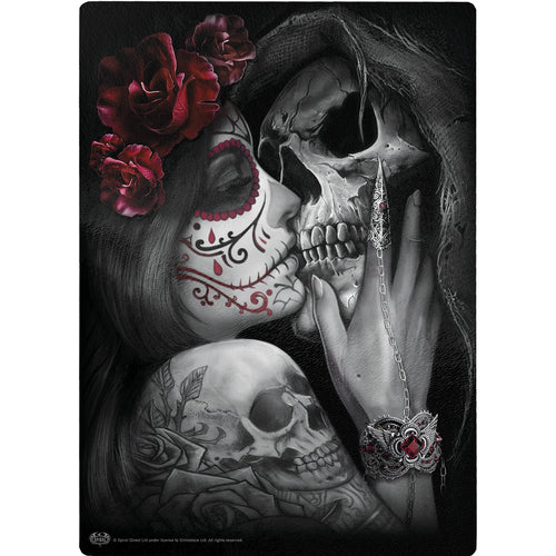 SPIRAL - DEAD KISS - GLASS CHOPPING BOARD (RECTANGULAR)