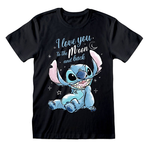 LILO AND STITCH - I LOVE YOU TO THE MOON AND BACK - T-SHIRT