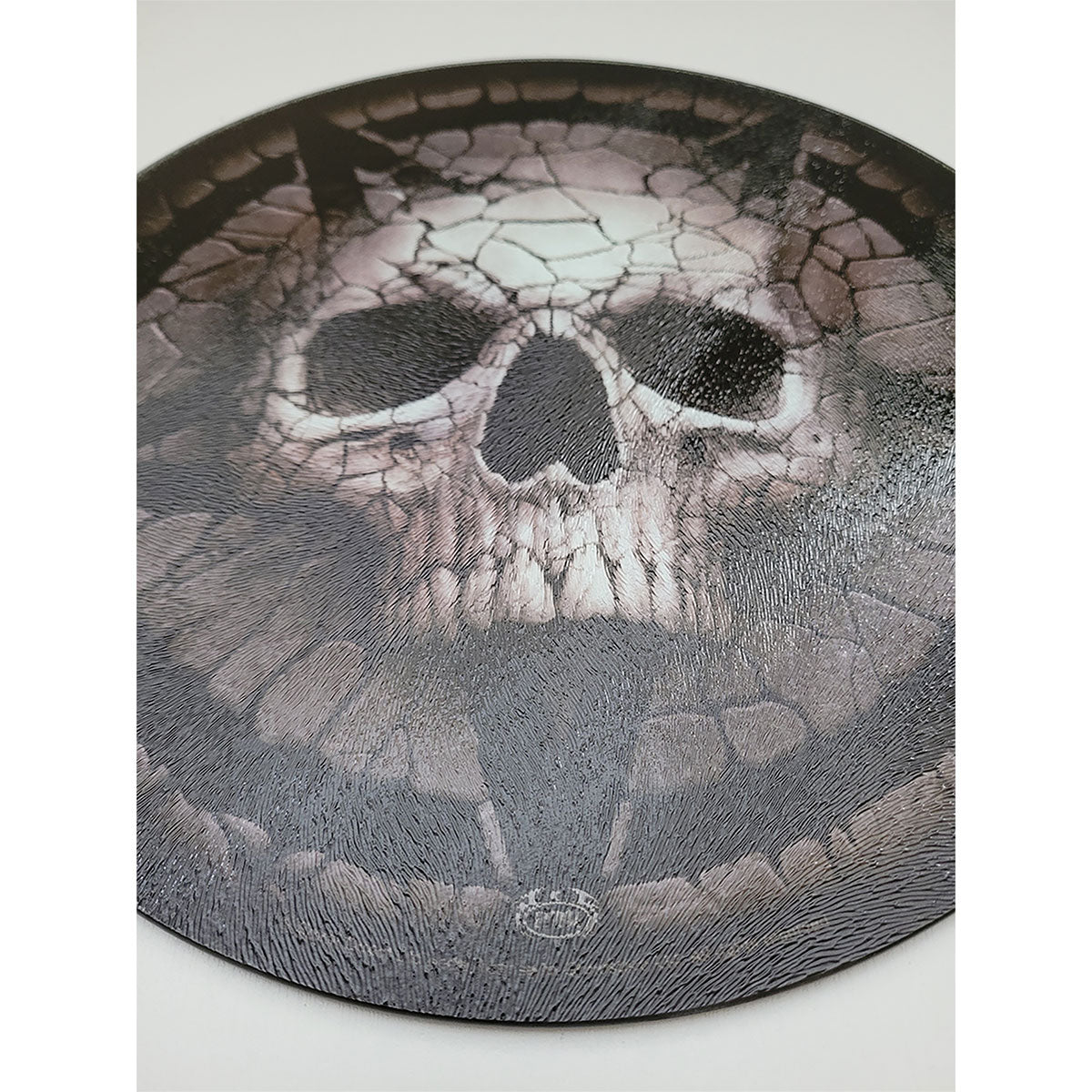 SPIRAL - CRACKING UP - GLASS CHOPPING BOARD (CIRCULAR)
