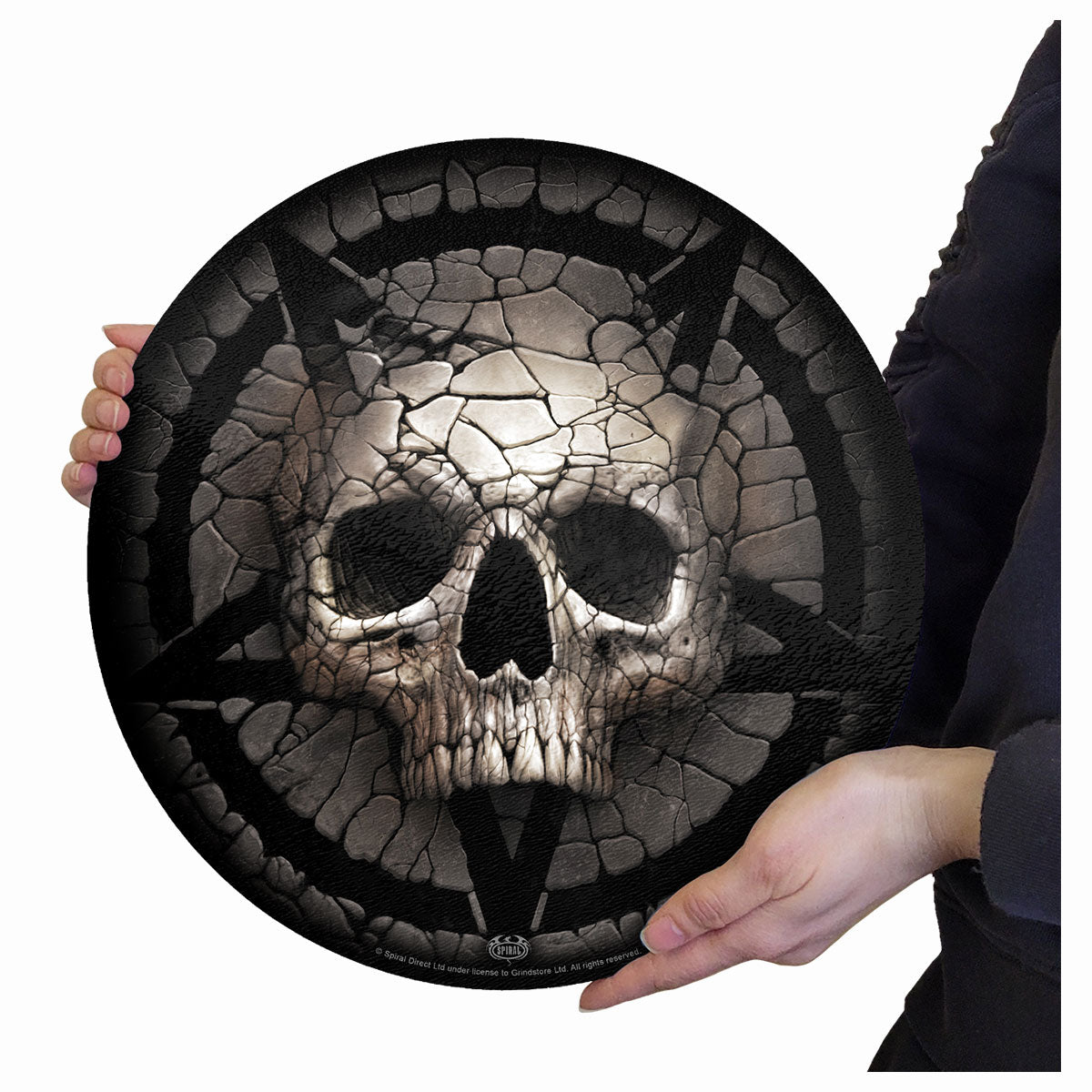 SPIRAL - CRACKING UP - GLASS CHOPPING BOARD (CIRCULAR)