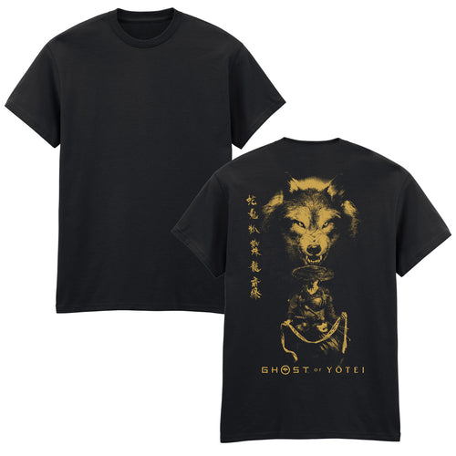 GHOST OF YOTEI - WOLF MONTAGE - T-SHIRT