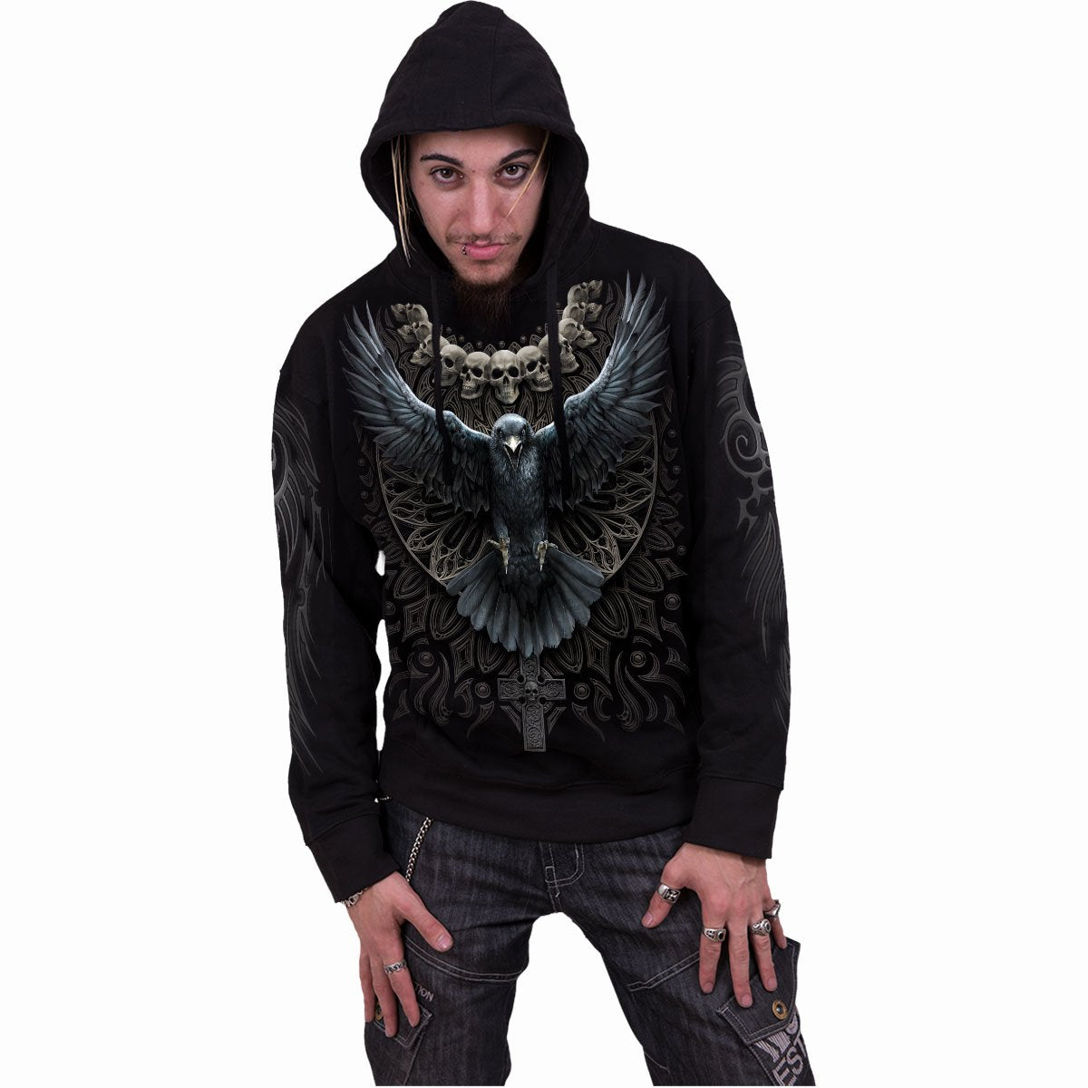 SPIRAL - RAVEN SKULL - HOODIE