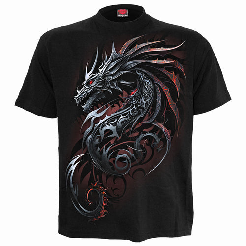 Dragon Shards - Camiseta de estampado delantero negro