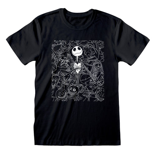 NIGHTMARE BEFORE CHRISTMAS - OUTLINES - T-SHIRT