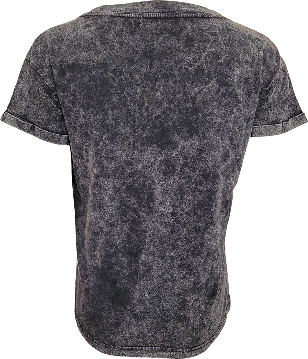 SPIRAL - URBAN FASHION - ACID WASH TURNUP SLEEVE