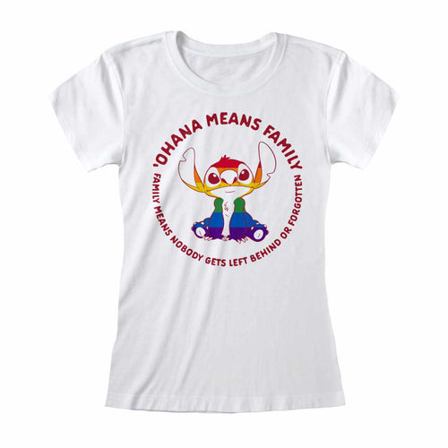 LILO AND STITCH - RAINBOW OHANA STITCH - T-SHIRT
