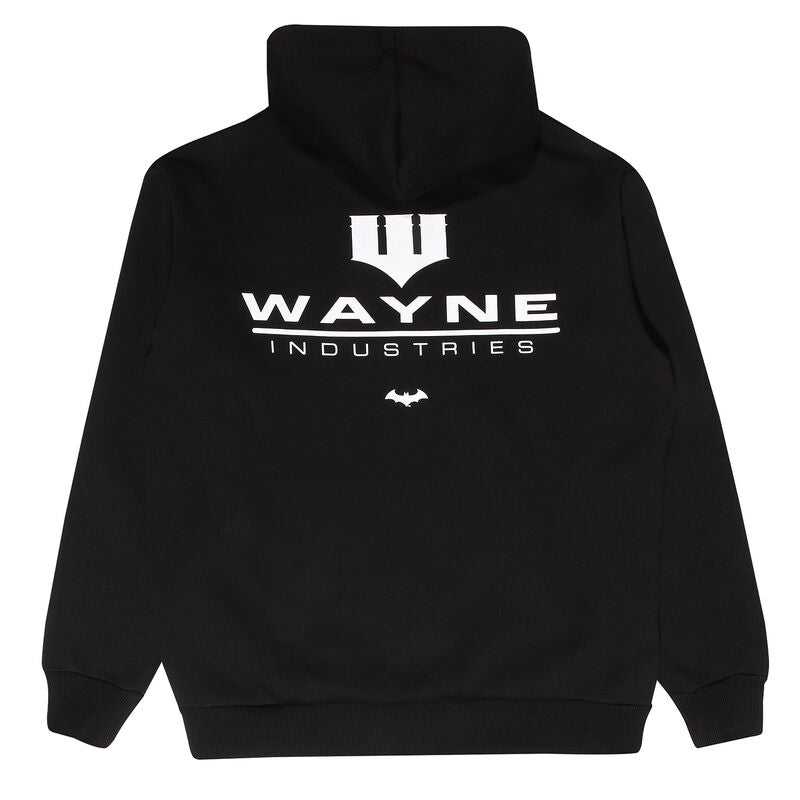 Batman - Wayne Industries Unisex Zipped Hoodie Contrast - Super Heroes Collection - Zipped Hoodie
