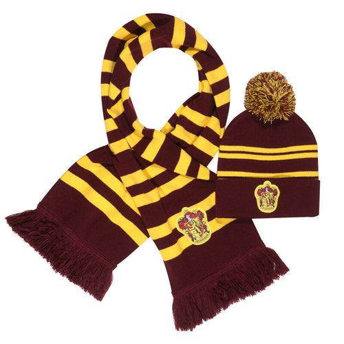 Harry Potter - House Grifondoro - Set di sciarpa e cappelli