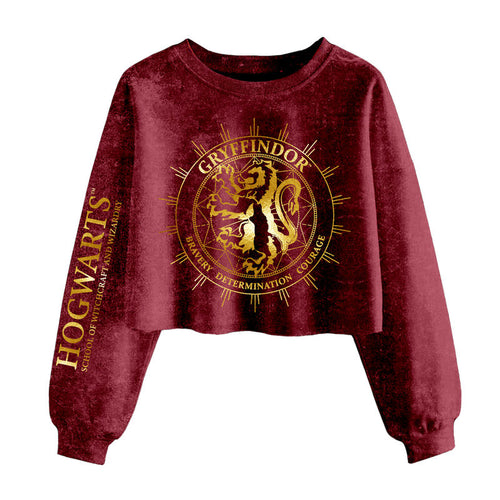 Harry Potter - Gryffindor Constellation (Ladies Acid Wash Cropped Blushirt) - Kolekcja Super Heroes - przycięta bluza