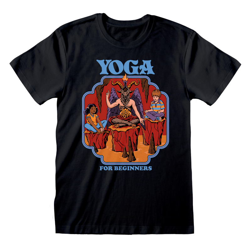 Steven Rhodes - Yoga For Beginners (Unisex Black T-Shirt) - T-Shirt Black