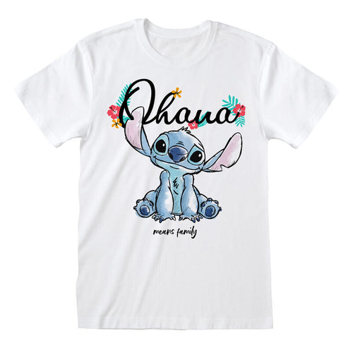 Disney Stitch - Ohana Means Family - T -Shirt White