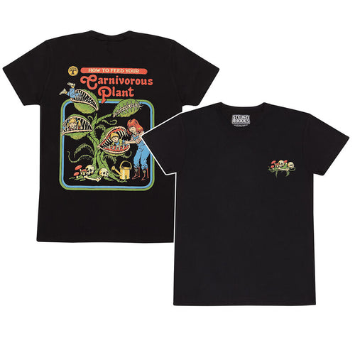 Steven Rhodes - Front de plante carnivore et arrière - T-shirt noir