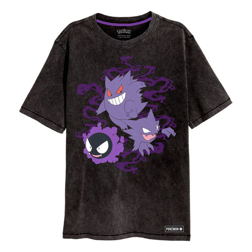 Pokemon - Geister - T -Shirt Black Säurewäsche