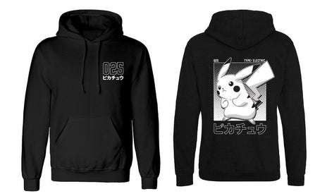 Pokemon - Halbtone Pikachu (Hoodie) - Hoodie Schwarz