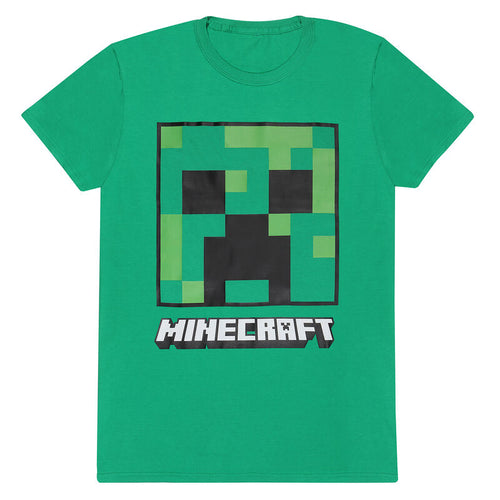 Minecraft - pnącze twarz - T -shirt zielony