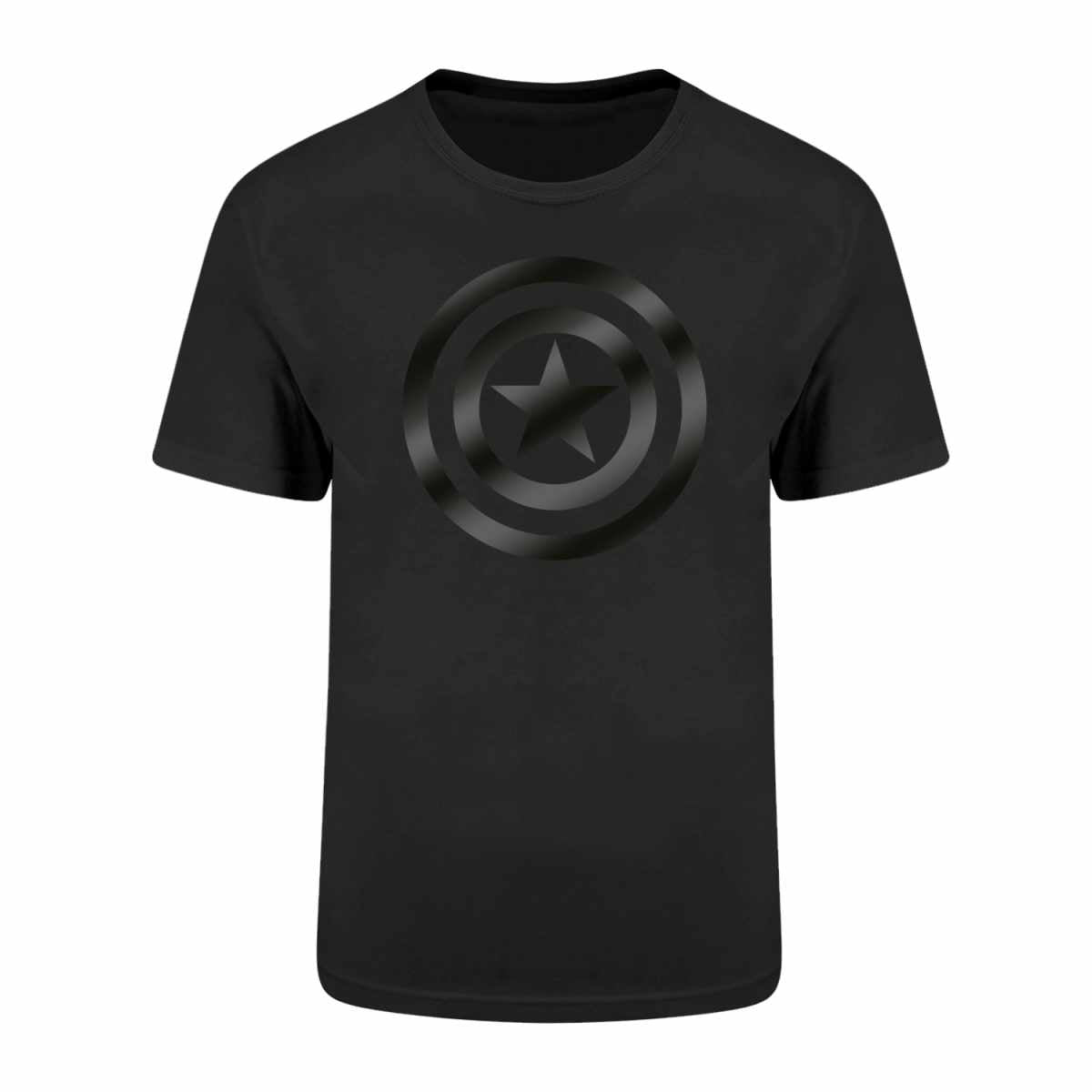 AVENGERS - CAPTAIN AMERICA BLACK ON BLACK - T-SHIRT