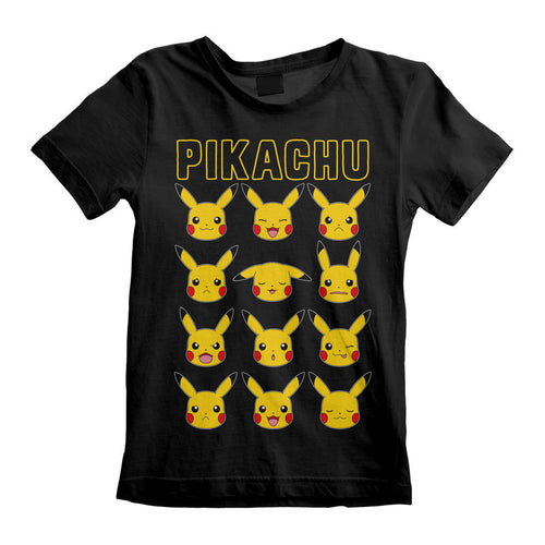 Pokemon - Face Pikachu - T -shirt per bambini