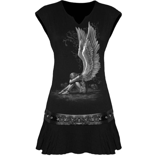 Angel en esclavage - Mini robe de taille de goujon noir