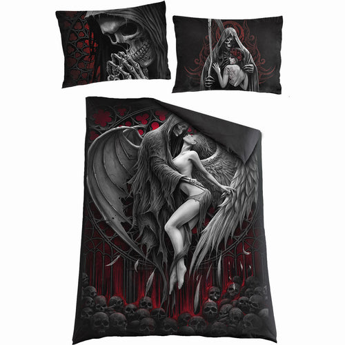 SPIRAL - DEAD KISS - SINGLE DUVET COVER + UK AND EU PILLOW CASE