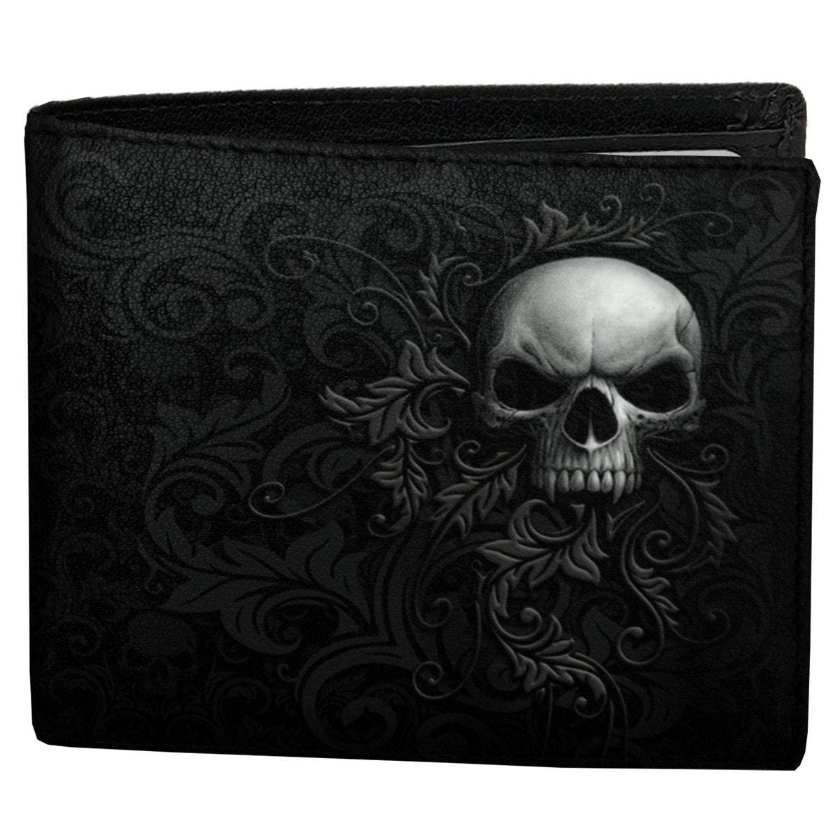 SPIRAL - SKULL SCROLL - BIFOLD WALLET WITH RFID BLOCKING AND GIFT BOX