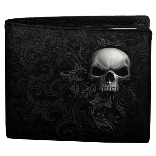 Scroll Skull - Billetera con bloqueo RFID y caja de regalo