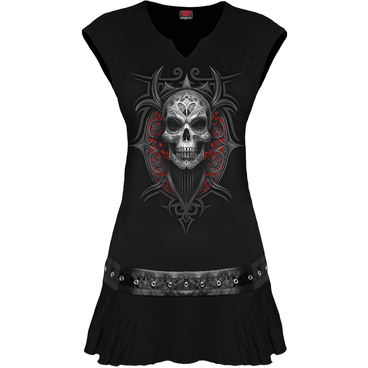 HIGH PRIESTESS - Stud Waist Mini Dress Black