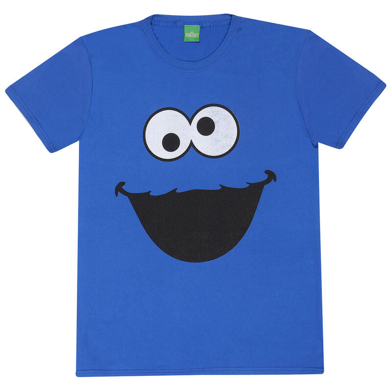 Sesame Street - Cookie Monster Face - T-Shirt Blue