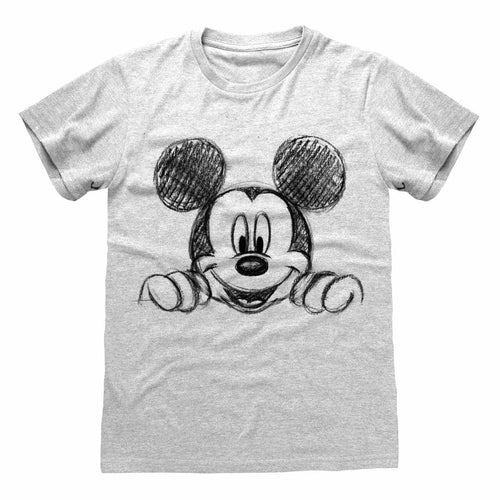 MICKEY MOUSE - HEAD AND HANDS SKETCHED - T-SHIRT