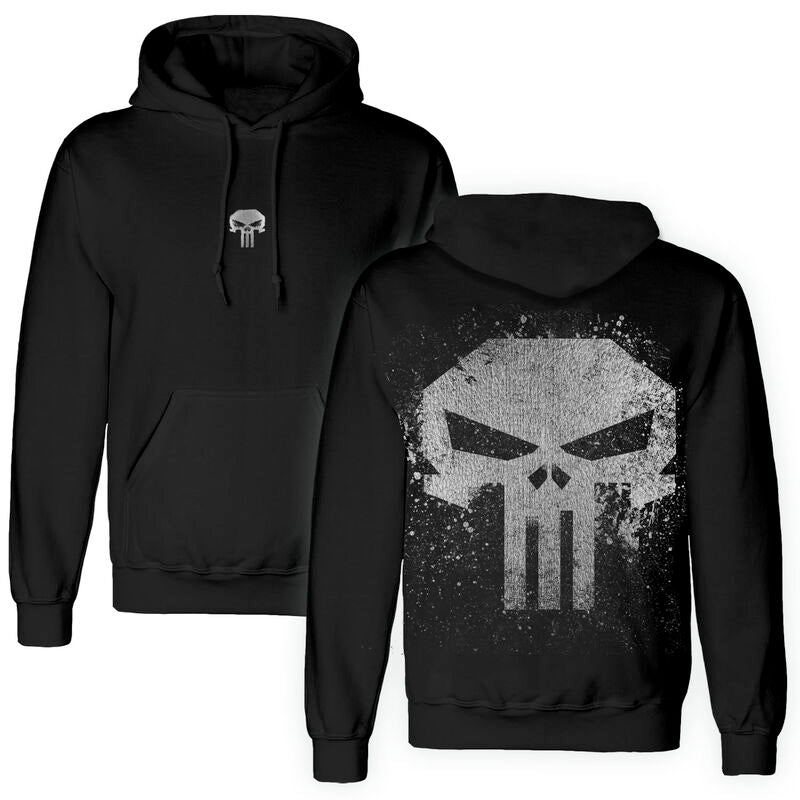 Punisher - Skull With Metallic Ink - Hoodie Black