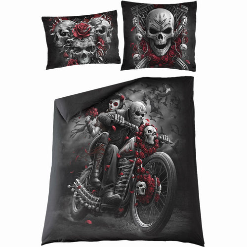 Skulls N 'Roses - podwójna kołdra + UK i EU Pillow Case