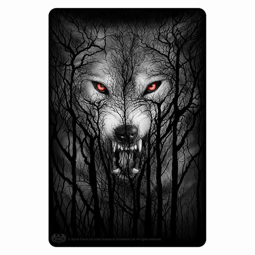 Forest Wolf - Gree Tin Metal Cards