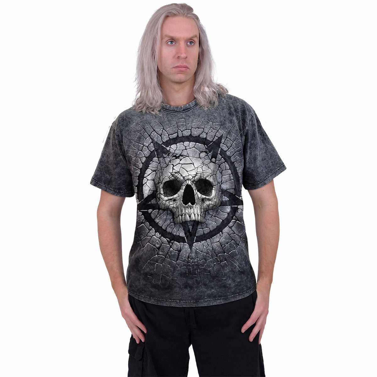 SPIRAL - CRACKING UP - ACID WASH T-SHIRT