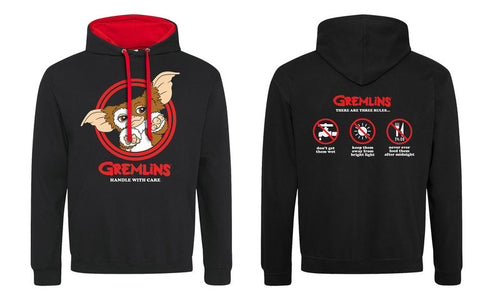 Gremlins - trzy zasady Kontrast z kapturem Unisex Pullover - Kolekcja Super Hereos - Pullover Hoodie