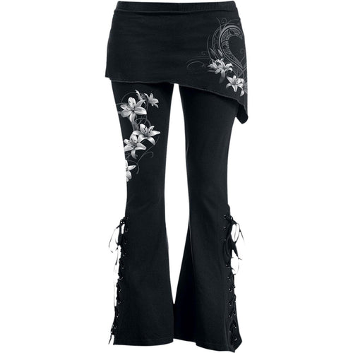 SPIRAL - PURE OF HEART - 2IN1 BOOT-CUT LEGGINGS WITH MICRO SLANT SKIRT