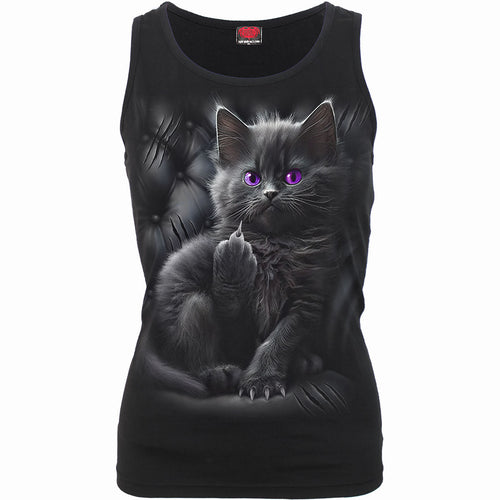 Cattitude - Razor Back Top Negro