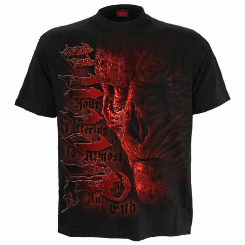 Vecna ​​- Sufre - Camiseta de estampado delantero Negro