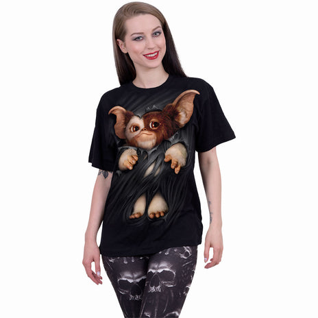 Gremlins - Gizmo - T-shirt à imprimé avant noir