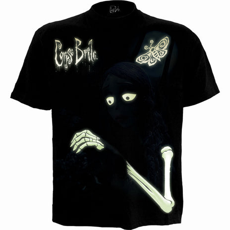 Corpse Bride - Glow in the Dark - Camiseta de estampado delantero Negro