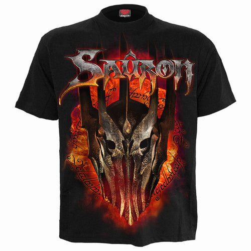 Lotr - Sauron - Metal Tee - Front Print T -Shirt Black