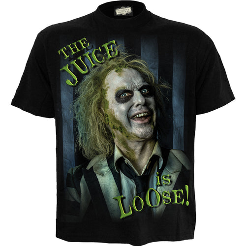 Beetlejuice 2 - El jugo está suelto - Camiseta de estampado delantero negro