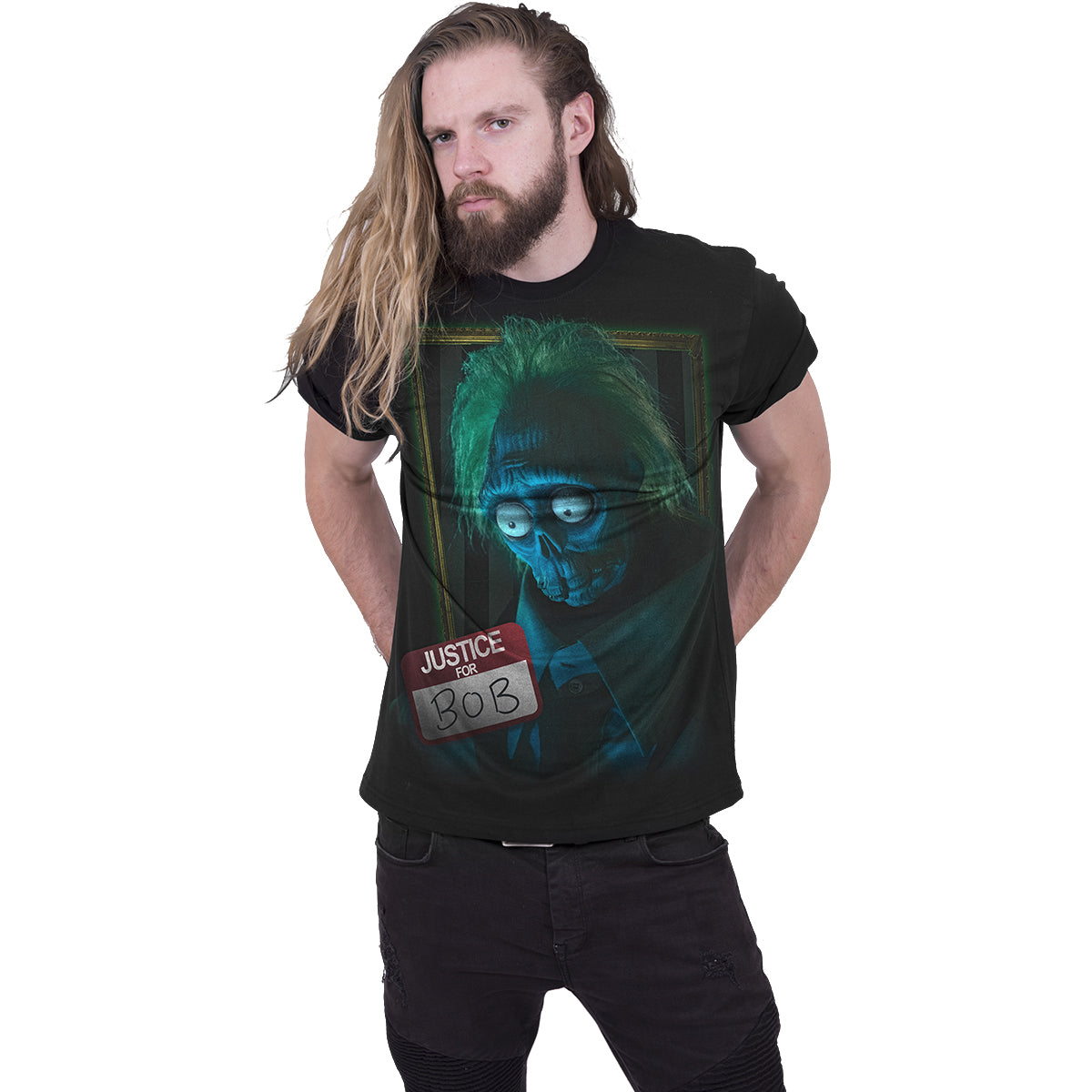 SPIRAL - BEETLEJUICE 2 - JUSTICE FOR BOB - FRONT PRINT T-SHIRT