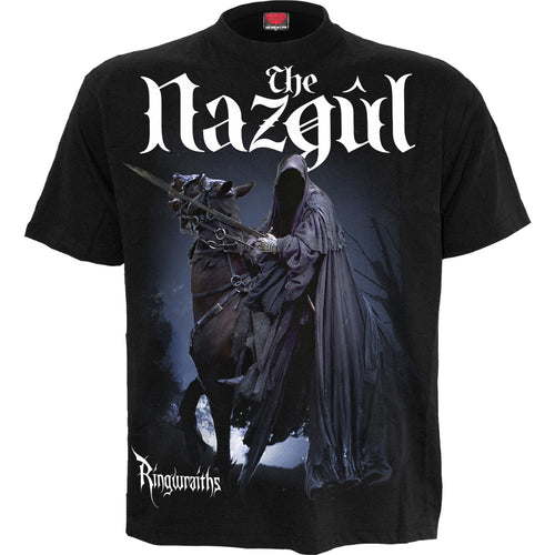 LORD OF THE RINGS - LOTR - THE NAZGUL - RINGWRAITHS - FRONT PRINT T-SHIRT BLACK