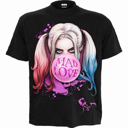 HARLEY QUINN - MAD LOVE - Front Print T-Shirt Black