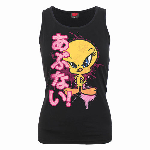 TWEETY BIRD - DANGER - RAZOR BACK TOP BLACK