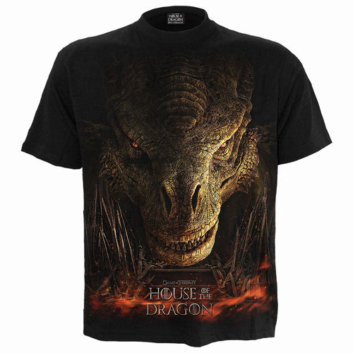 HOD - TRONE DRAGON - T-shirt à imprimé avant noir