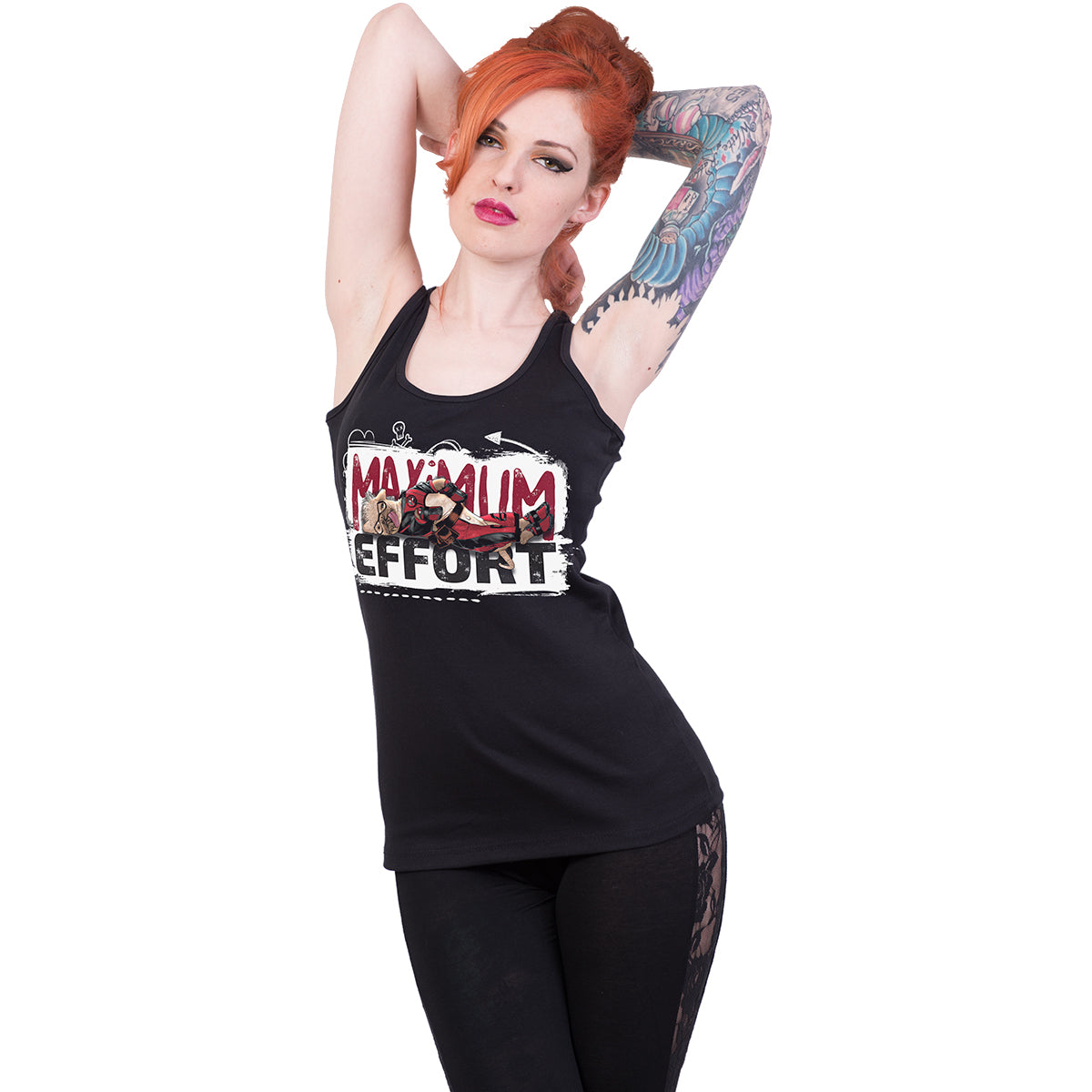 DEADPOOL - MAXIMUM EFFORT - RAZOR BACK TOP BLACK