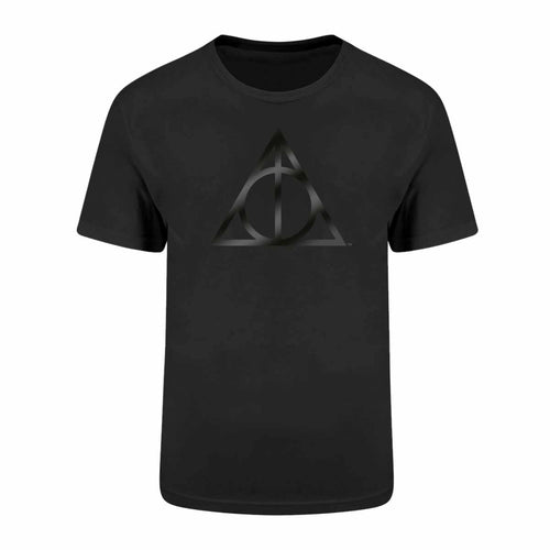 HARRY POTTER - DEATHLY HALLOWS BLACK ON BLACK - T-SHIRT