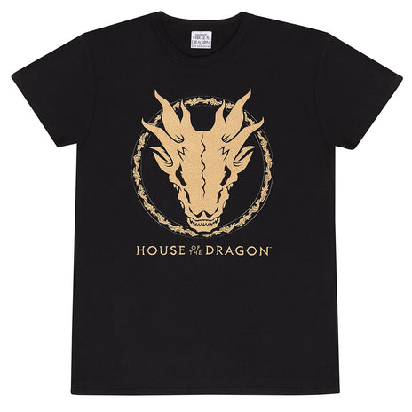 HOUSE OF THE DRAGON - GOLD INK SKULL - T-SHIRT