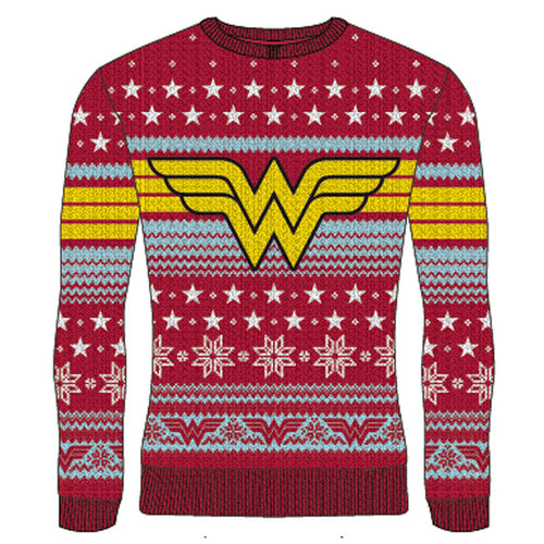 DC Wonder Woman - Logo (weiße Sterne) - Weihnachtsspringer