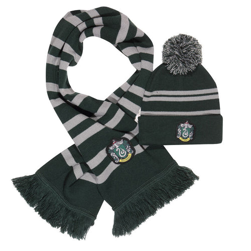 HARRY POTTER - HOUSE SLYTHERIN - SCARF AND HAT SET